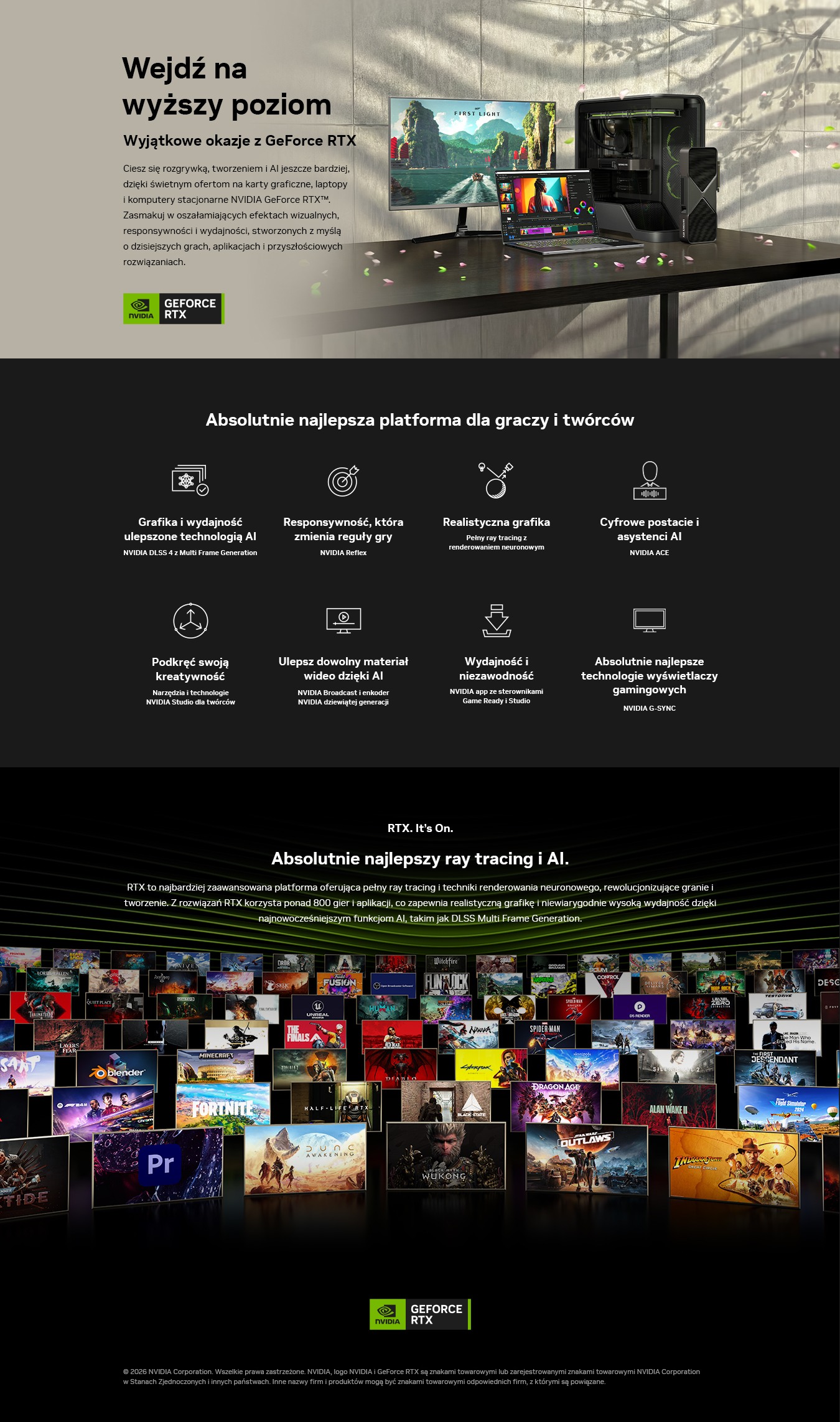 Wejdź na wyższy poziom. Wyjątkowe okazje z GeForce RTX.